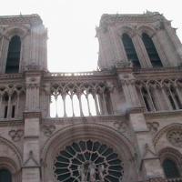 Notre Dame Cathedral was built between 1163 and 1250. It is located on the Ile de la Cite near the Sainte Chapelle.