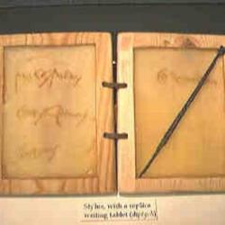 Wax tablet and stylus